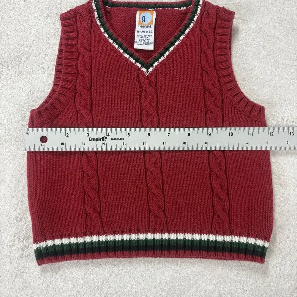 Vtg Y2K Gymboree 3 pc Holiday Cheer Boys 18M-24M Black Red Photos Church Attire